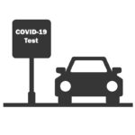 illustration of car parked next to sign